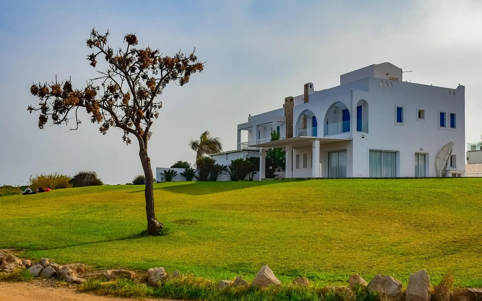 House, villa and tree